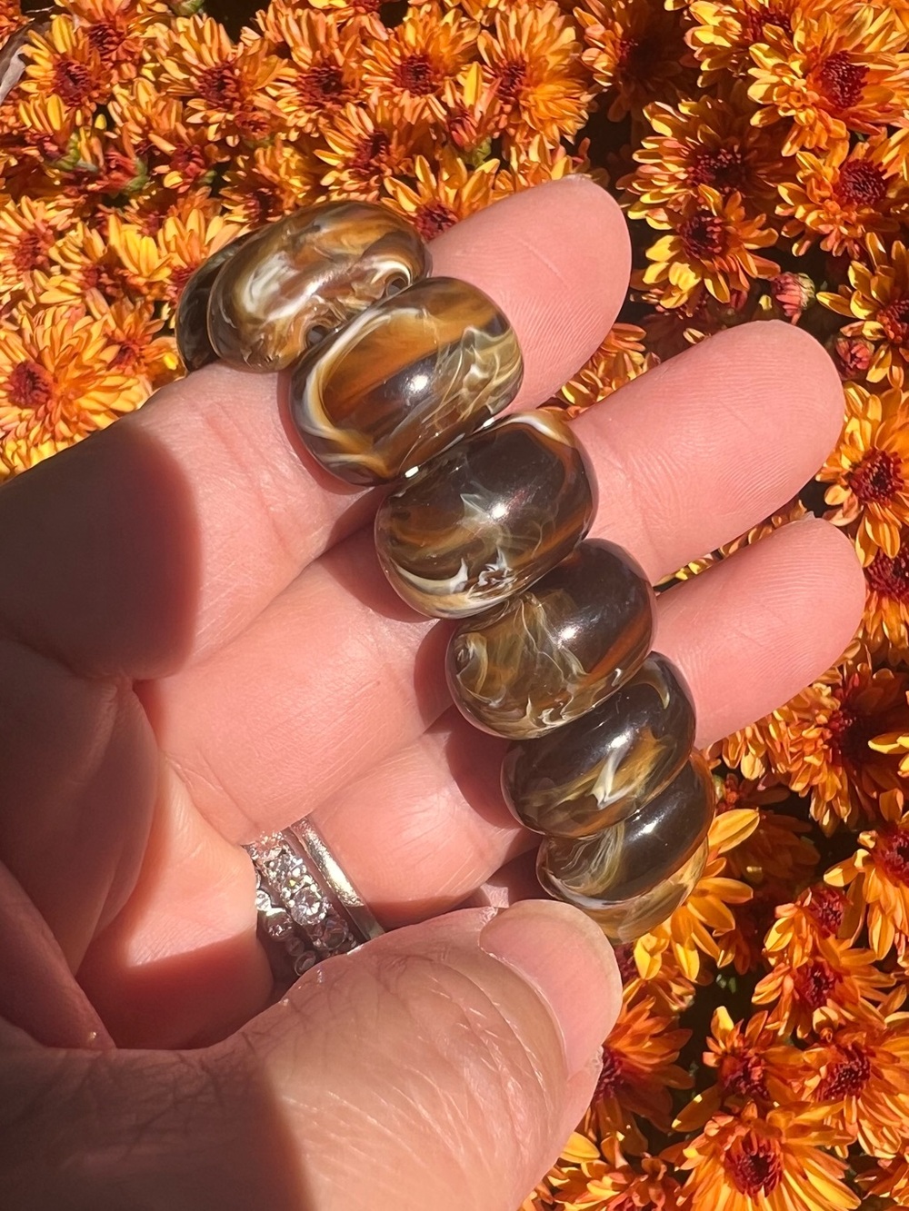 Amber (2) bangle | crystal ~ uv reactive